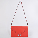 エルメス  HERMES  New Model Liddy バック レッド シルバー金具